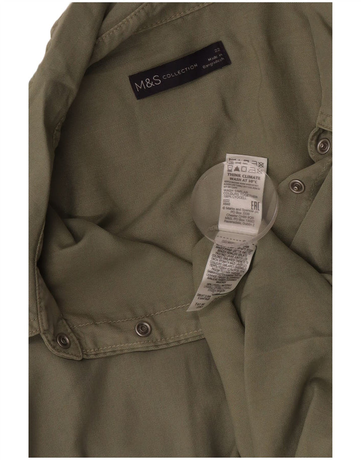 Marks & Spencer ženska košulja UK 22 3XL kaki liocel
