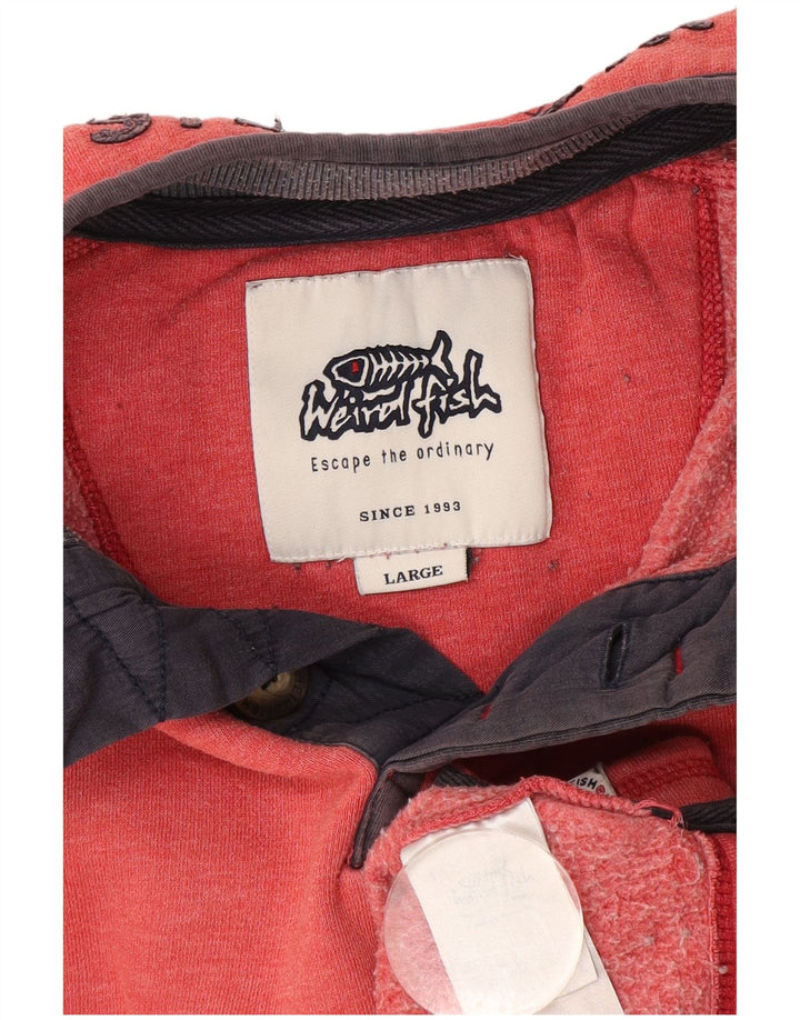 Weird Fish Muška majica s izrezom i velikim crvenim pamukom