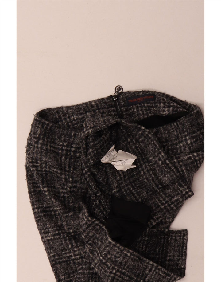 Trussardi ženska pencil suknja IT 42 srednje veličine W30 sivi karirani poliester