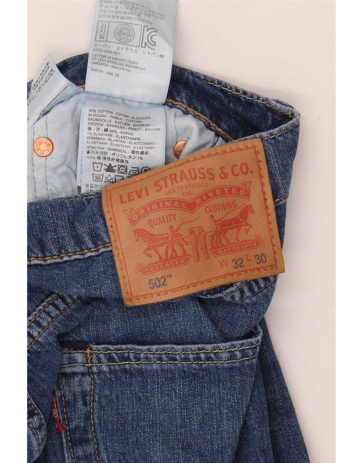 Levi's muške 502 sužene traperice W32 L30 plavi pamuk