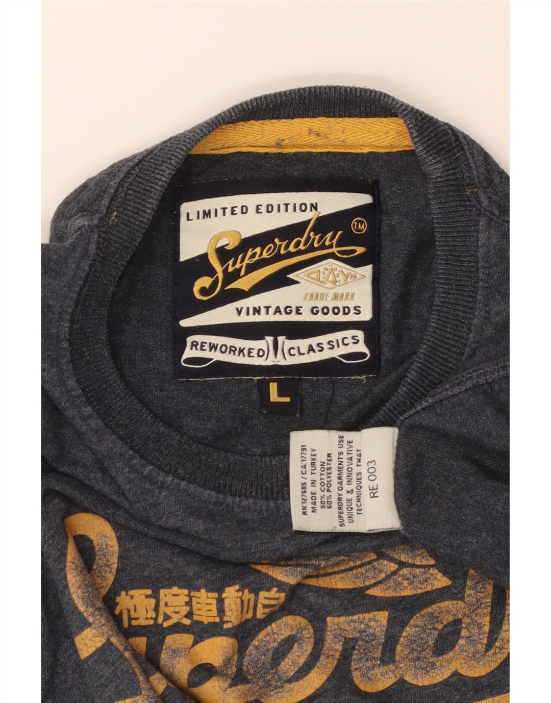 Superdry muška majica kratkih rukava s grafičkim motivima, veliki tamnoplavi pamuk