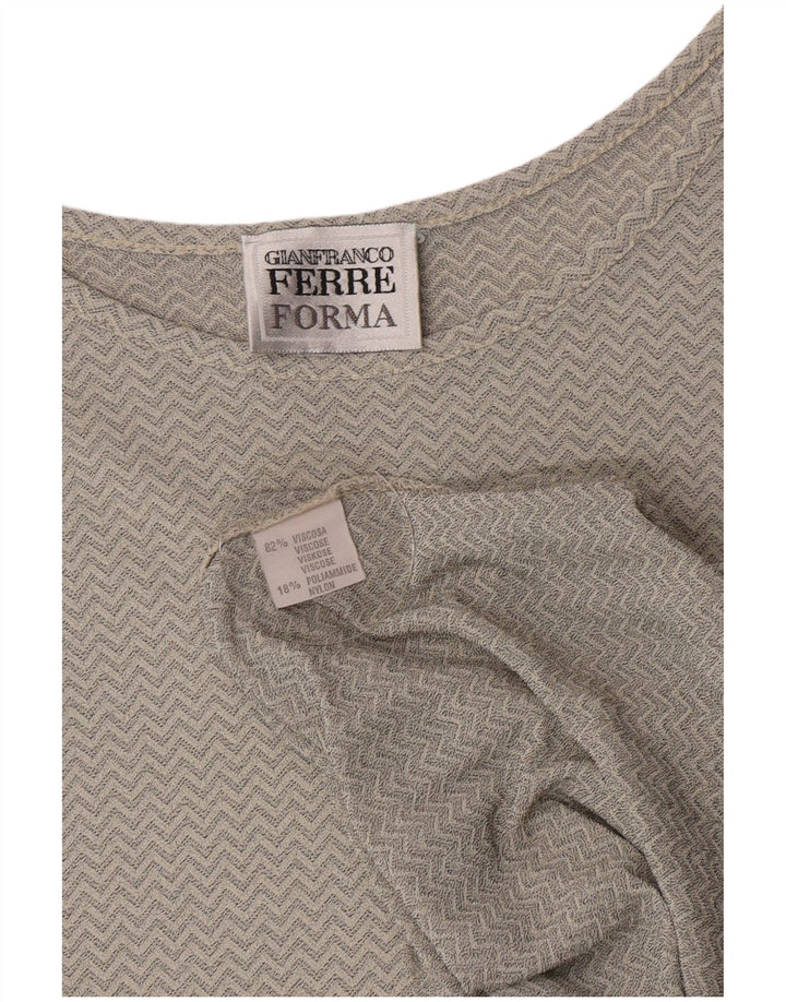 Gornji dio ženske bluze Gianfranco Ferre UK 16 Large Gray Chevron Viskoza