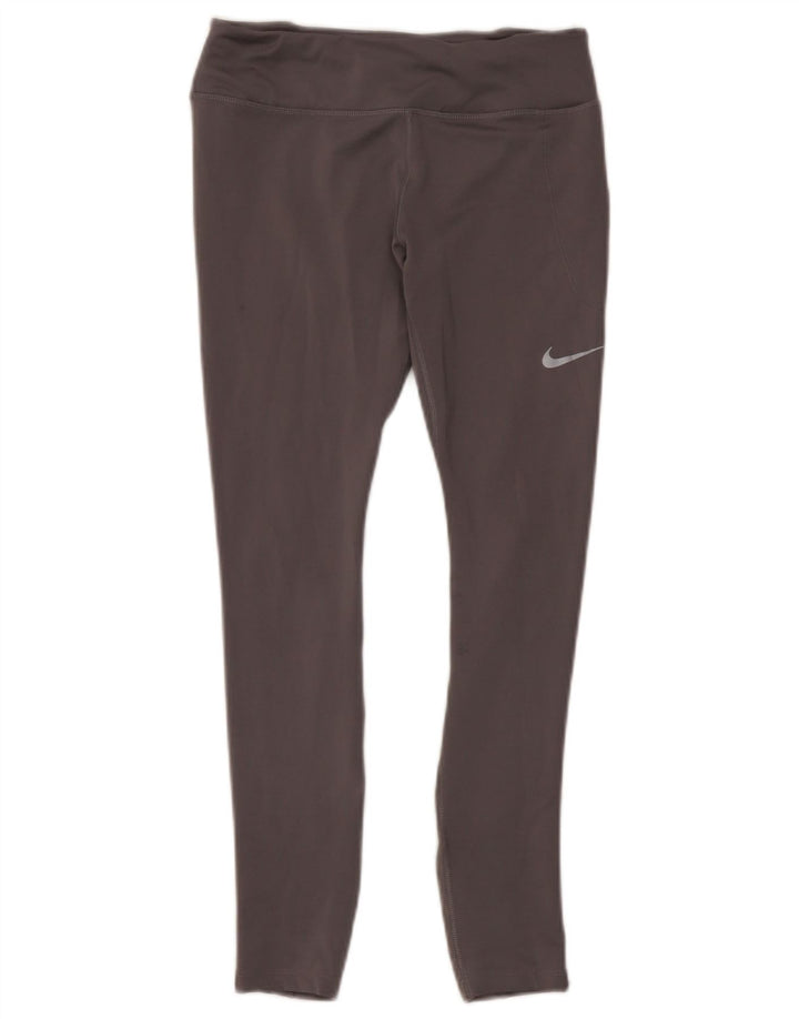 Nike Ženske Dri Fit Crop Leggings UK 12 Srednje sivi poliester