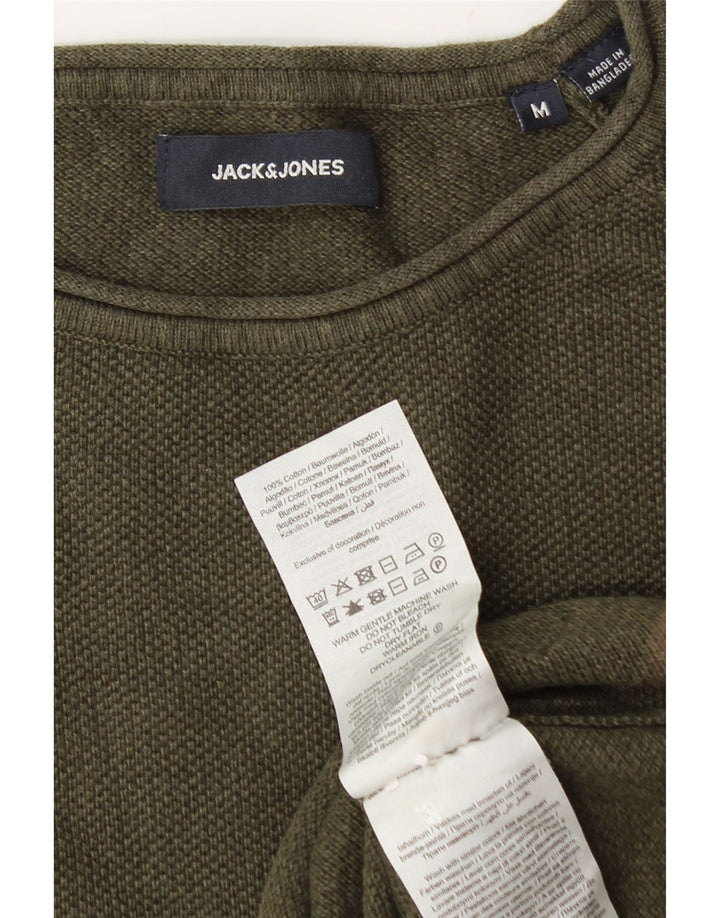 Jack & Jones muški džemper s okruglim izrezom Srednje zeleni pamuk