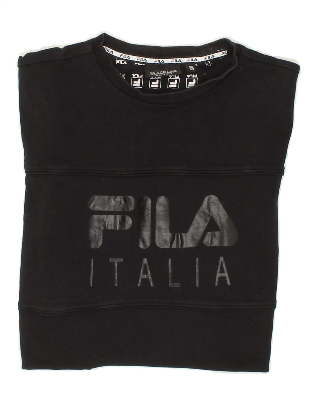 FILA Mens Graphic T-Shirt Top Medium Black Cotton Vintage Fila and Second-Hand Fila from Messina Hembry 