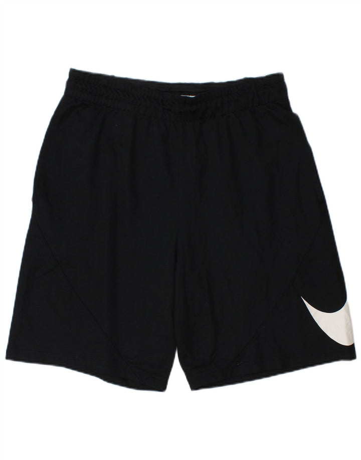 Nike muške Dri Fit grafičke sportske kratke hlače srednje crne boje od poliestera