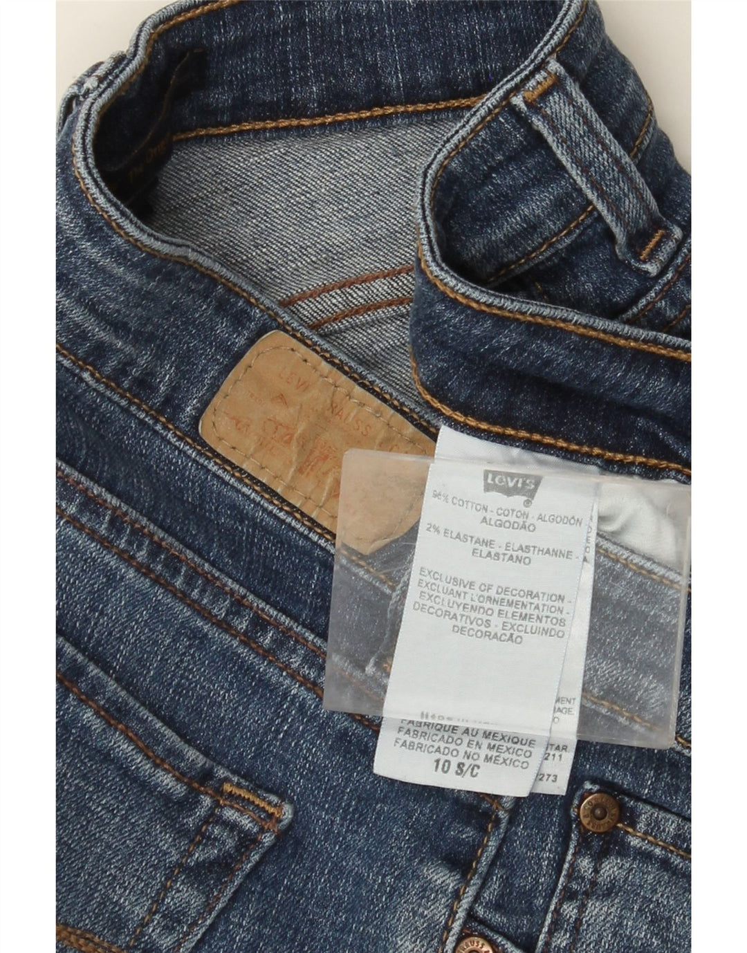 LEVI'S ženske ravne traperice US 10 Large W30 L29 plavi pamuk