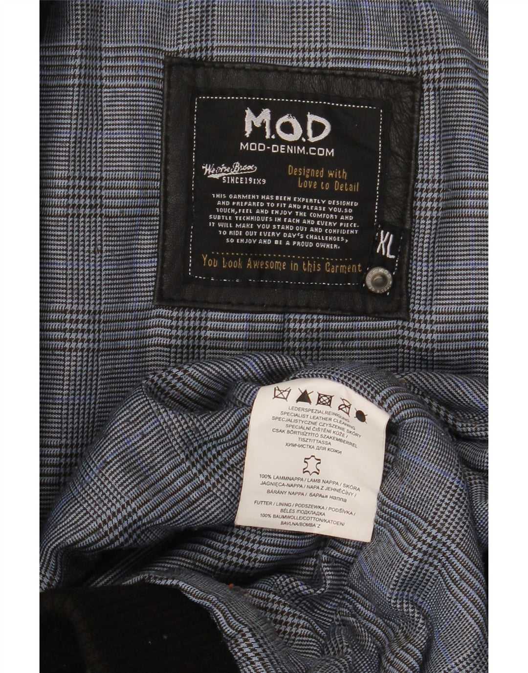 Vintage muška kožna jakna UK 42 XL crna koža