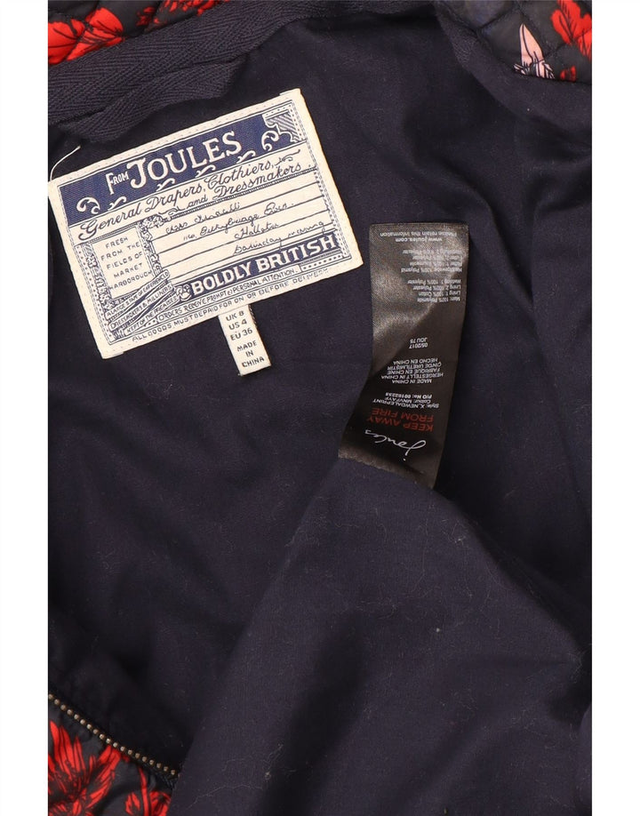 Joules ženska prošivena jakna UK 8 Mala tamnoplava cvjetna poliamida