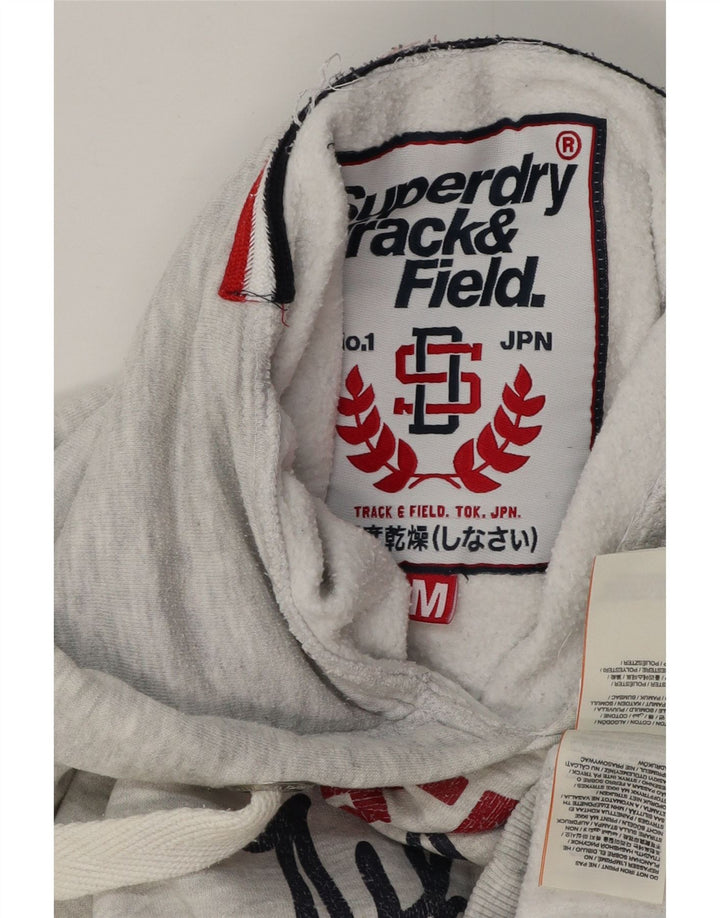 Superdry ženska majica s kapuljačom s kapuljačom s kapuljačom UK 12, srednje sivi flekasti pamuk