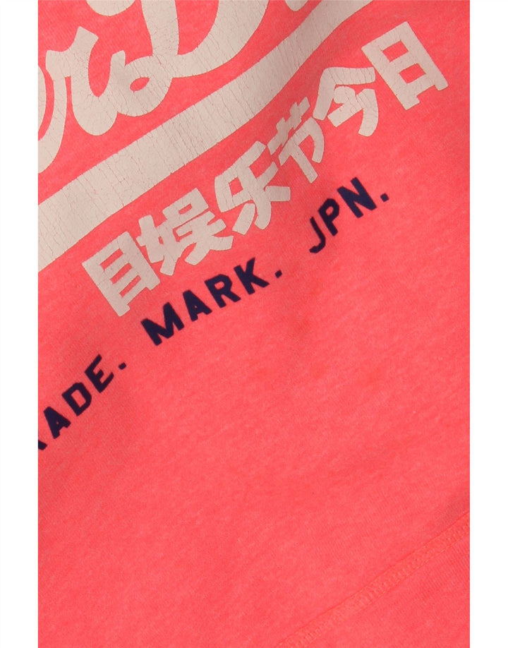 SUPERDRY Ženska majica s kapuljačom s kapuljačom UK 16 Veliki ružičasti pamuk