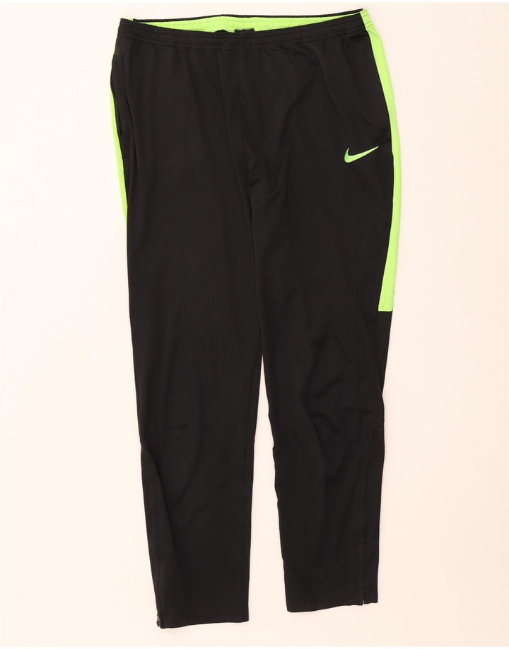 NIKE muške Dri Fit hlače za trenirku, velike crne poliesterske blokove