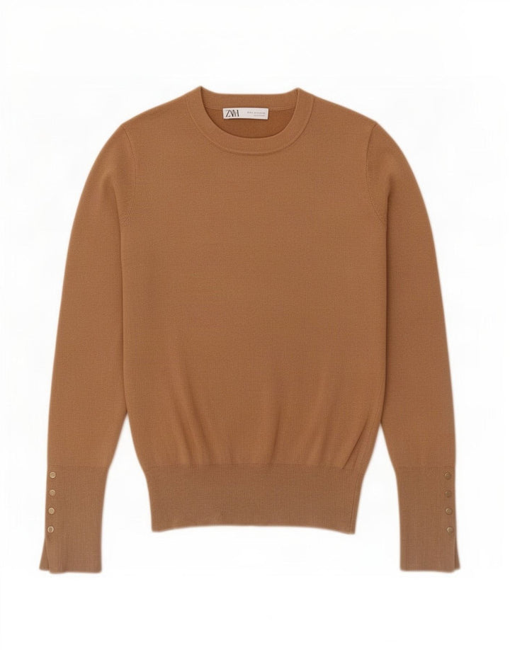 Zara ženski pulover regular kroja UK 8 Small Brown