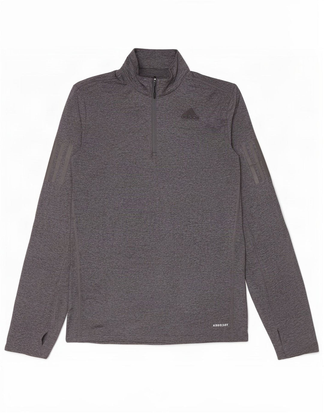 Adidas muška Aeroready majica s izrezom i dugim rukavima s malim sivim pjegama od poliestera