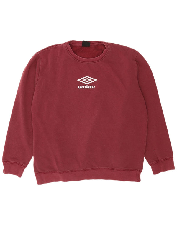 Umbro muški džemper s grafičkim motivima 2XL bordo pamuk