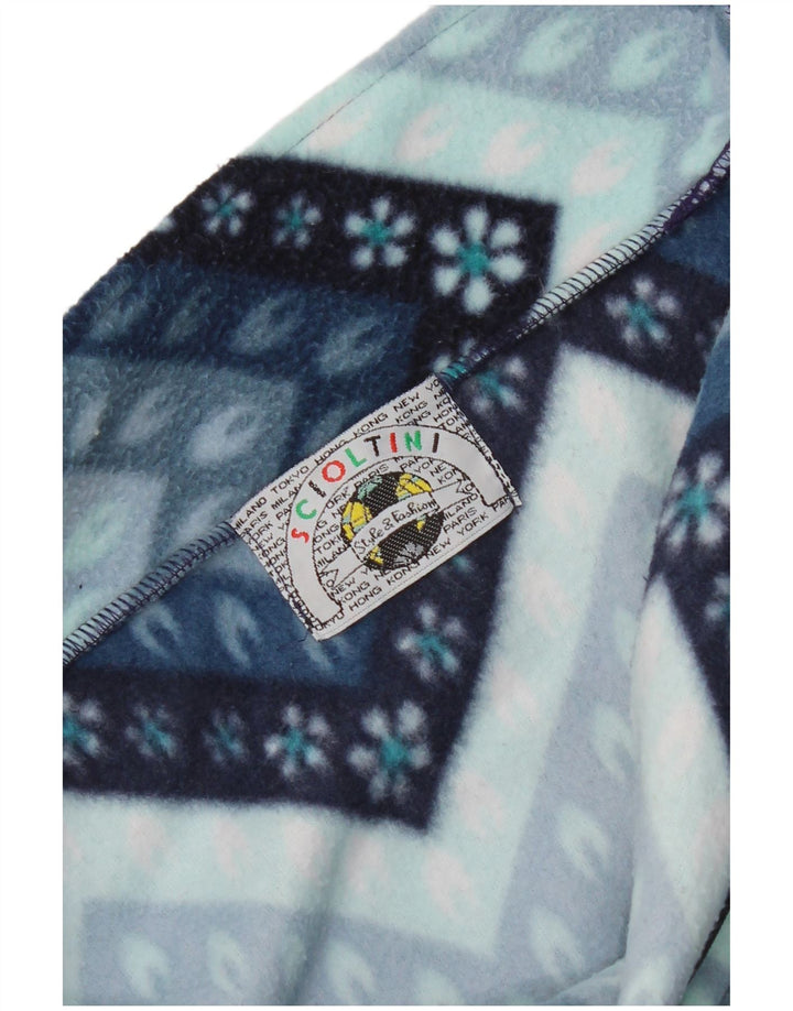 Vintage muška jakna od flisa UK 40 Large Blue Geometric