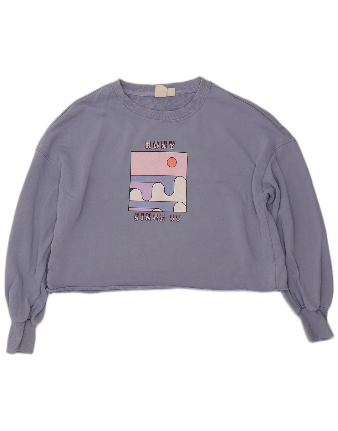 ROXY Ženska prevelika skraćena majica s motivima UK 16 Large Blue