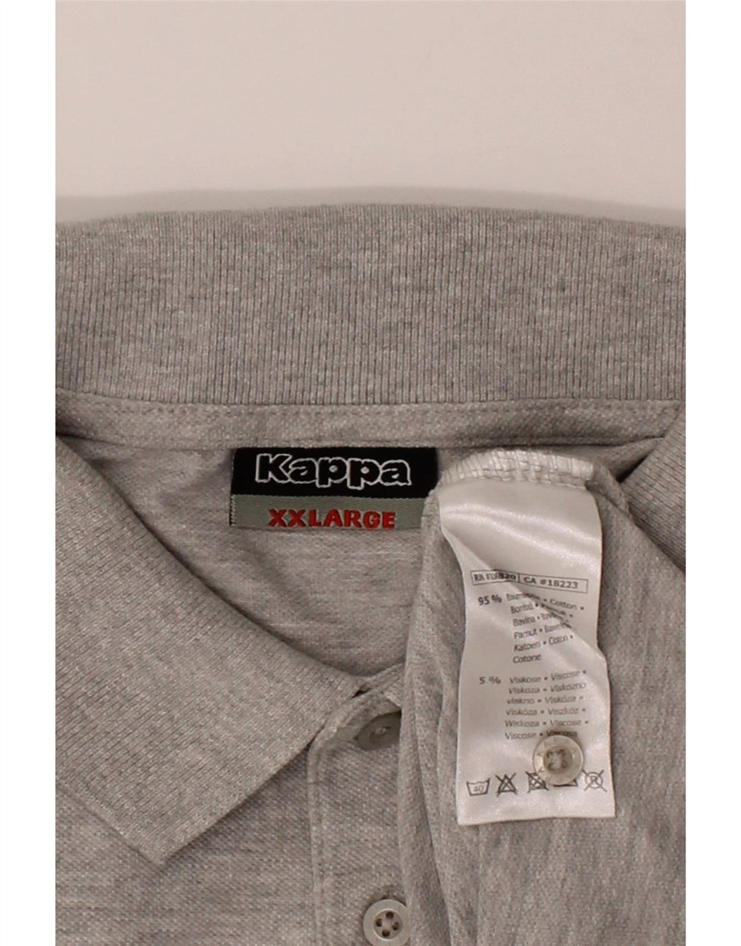KAPPA Mens Polo Shirt 2XL Grey Cotton