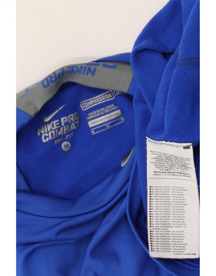 Nike Dri Fit majica s dugim rukavima srednje plave boje od poliestera