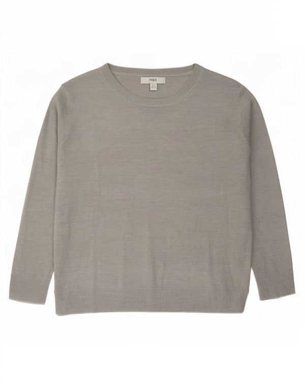 Marks & Spencer ženski pulover s velikim izrezom UK 10 Small Gray
