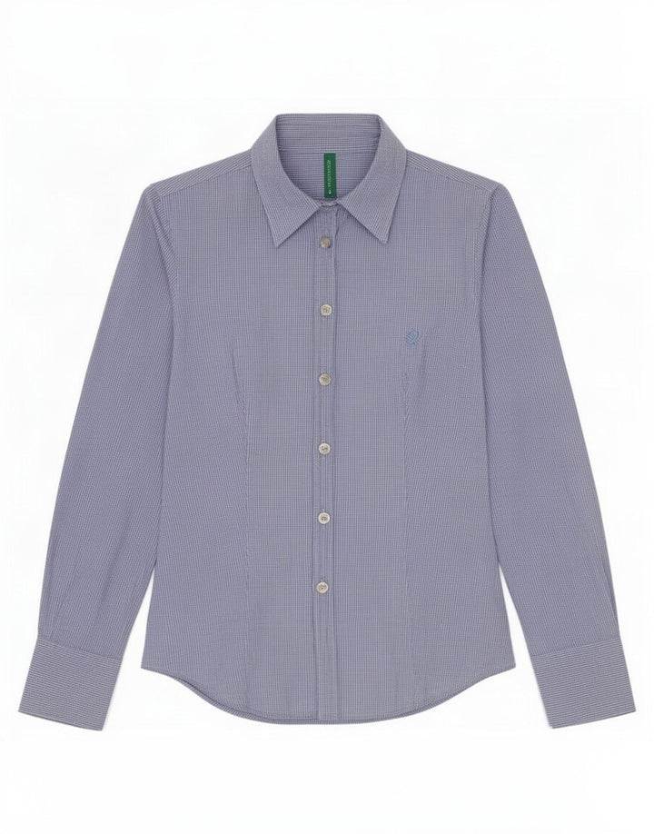 Benetton ženska majica UK 10 Small Blue Gingham
