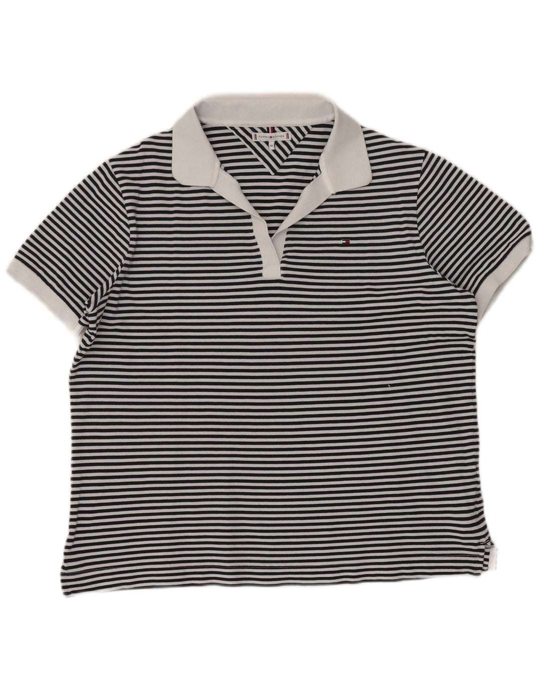 TOMMY HILFIGER ženska polo majica UK 20 2XL mornarsko plava prugasta nautička