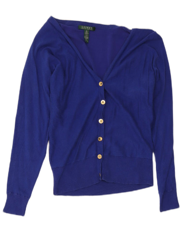 Ralph Lauren ženski kardigan pulover UK 12 Srednje plava svila