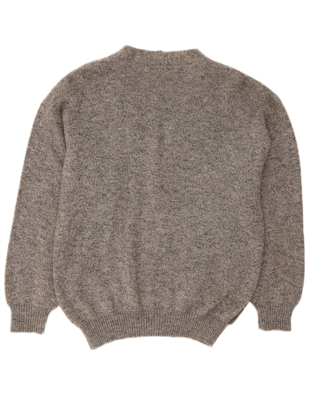 C&A Mens Cardigan Sweater Medium Grey Geometric Acrylic