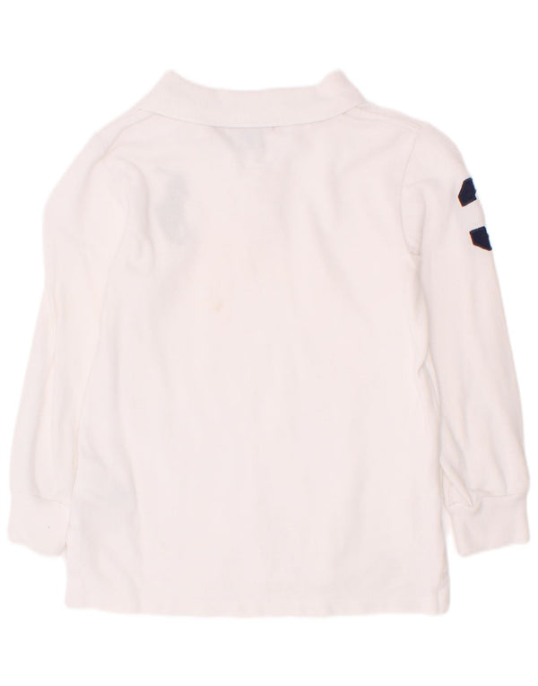 Polo Ralph Lauren Boys Graphic Long Sleeve Shirt 3-4 Years White Cotton