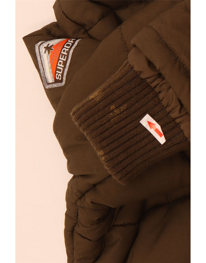 Superdry muška podstavljena jakna s kapuljačom UK 38 srednji kaki poliester