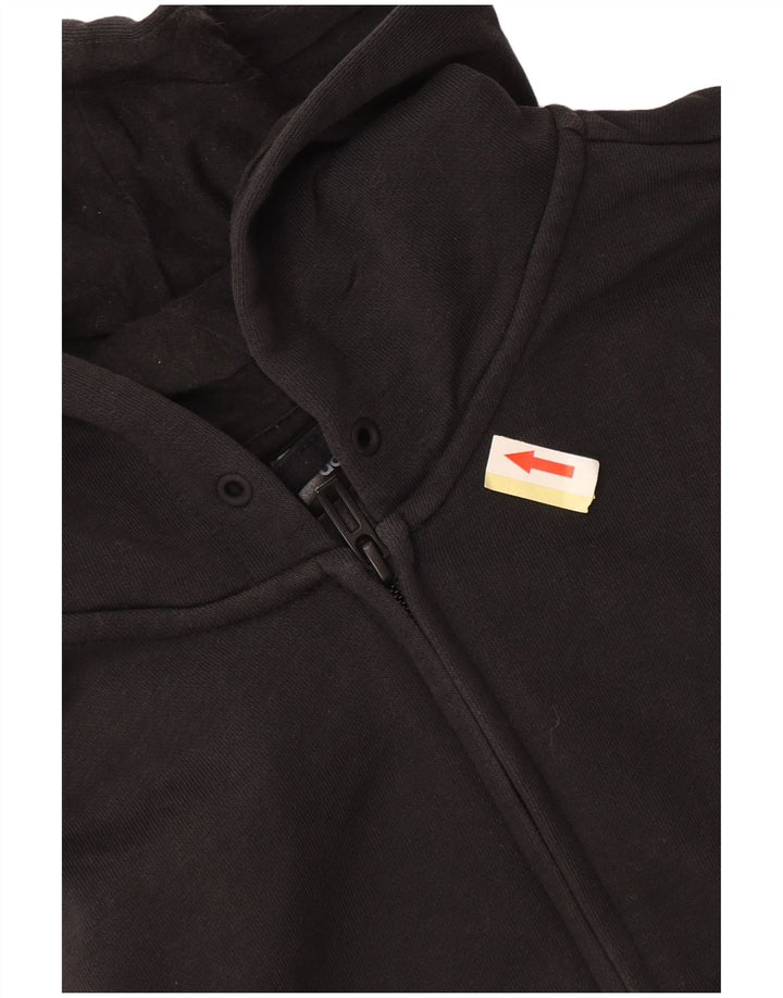 Adidas ženski pulover s kapuljačom s patentnim zatvaračem UK 14 Veliki crni pamuk