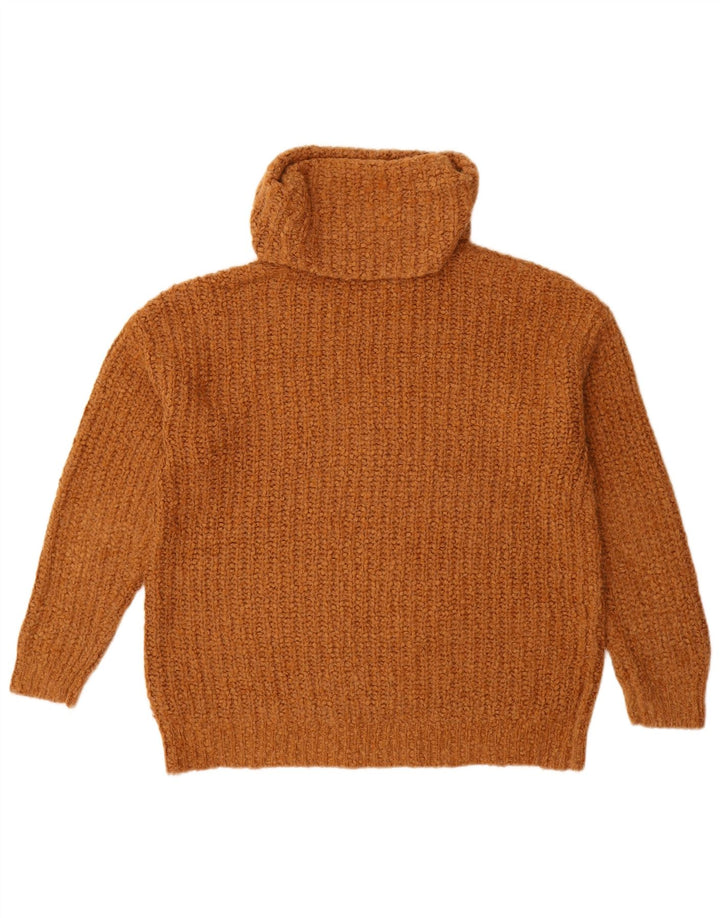Marks & Spencer ženski pulover s velikim ovratnikom UK 10 Small Brown