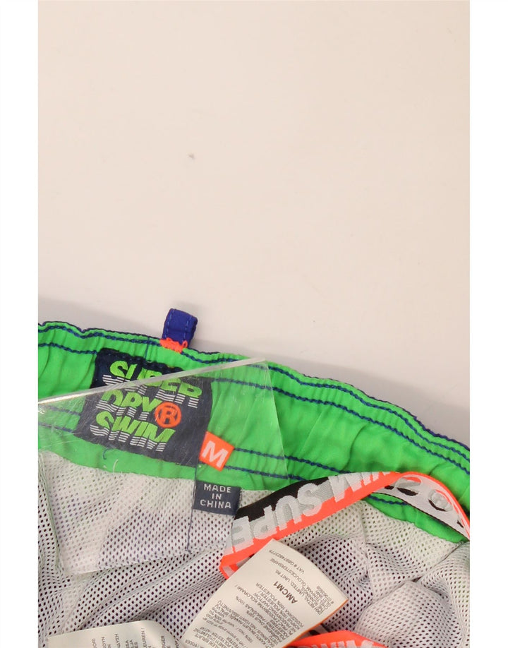 SUPERDRY muške kratke hlače za kupanje s grafičkim motivima srednje plavi poliester