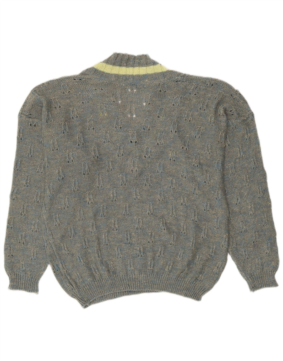 VINTAGE ženski džemper s V-izrezom UK 18 XL sivi