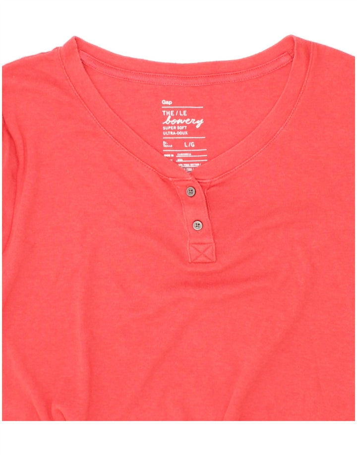 GAP Womens Top 3/4 Sleeve UK 14 Large Pink Cotton Vintage Gap and Second-Hand Gap from Messina Hembry 