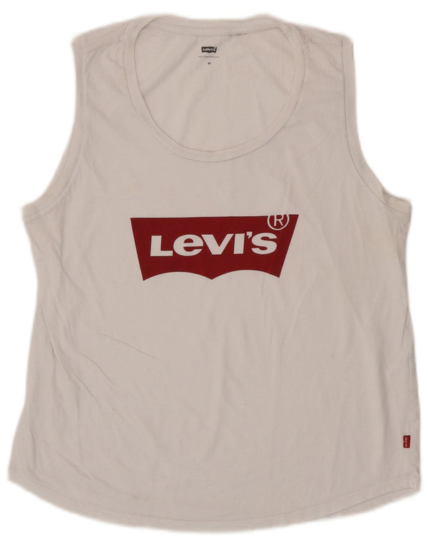 Levi's ženski gornji dio prsluka s grafičkim motivima UK 12 srednje bijele boje