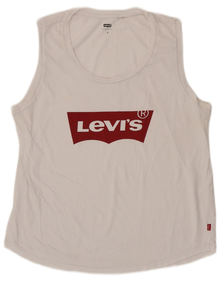 Levi's ženski gornji dio prsluka s grafičkim motivima UK 12 srednje bijele boje