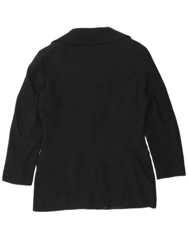 Vintage ženski sako s 4 gumba IT 48 XL tamnoplava vuna