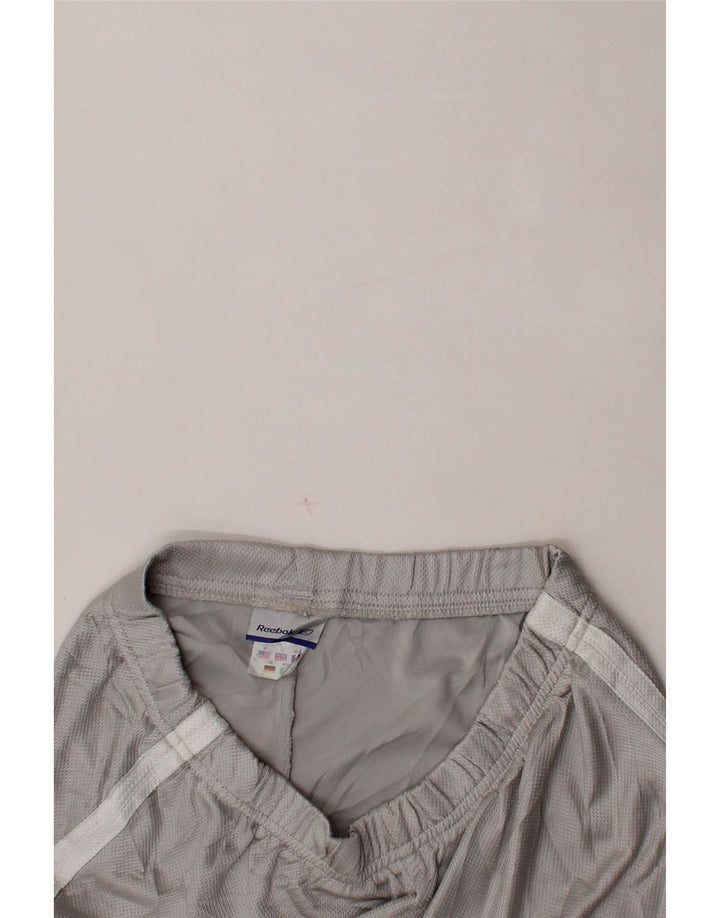 REEBOK Womens Sport Shorts UK 12 Medium Grey Polyester Vintage Reebok and Second-Hand Reebok from Messina Hembry 