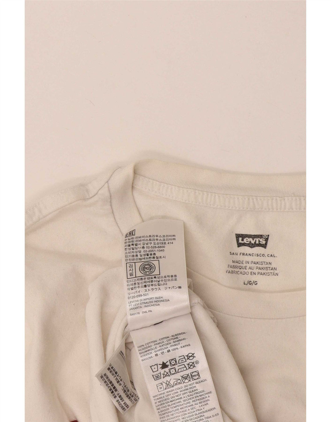 Levi's muška majica s grafičkim motivima, veliki bijeli pamuk