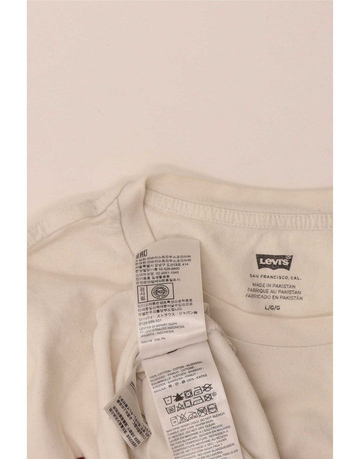 Levi's muška majica s grafičkim motivima, veliki bijeli pamuk