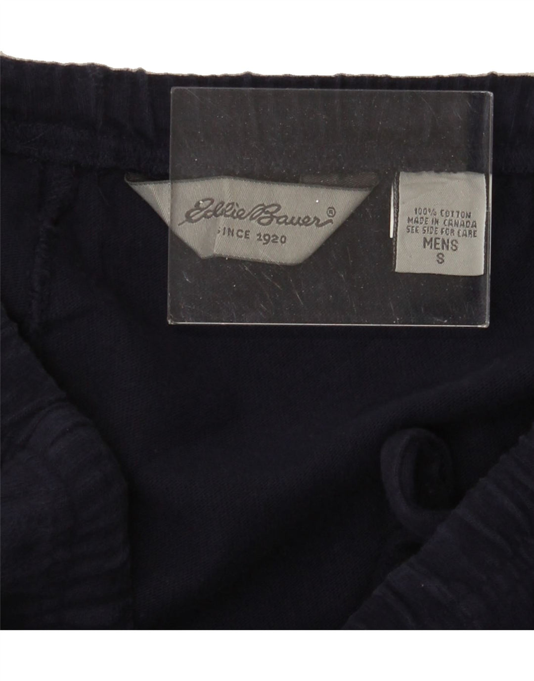 EDDIE BAUER Mens Tracksuit Trousers Small  Navy Blue Cotton Vintage Eddie Bauer and Second-Hand Eddie Bauer from Messina Hembry 