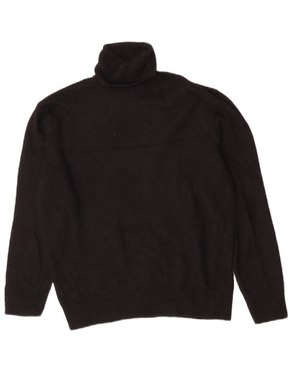 Zara ženski pulover s rol izrezom UK 14 Srednja crna vuna