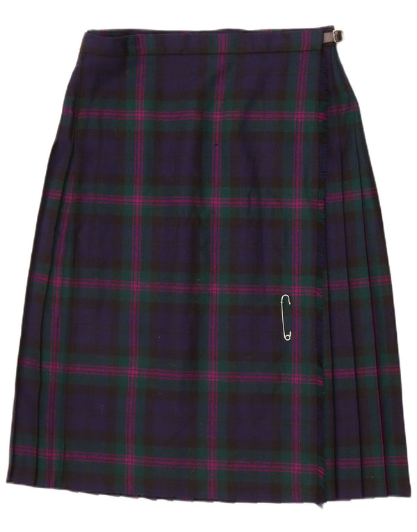 Highland Home Industries Ženska suknja na omot UK 20 2XL W34 tamnoplava karirana