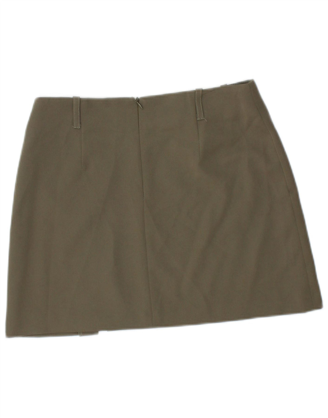 VINTAGE ženska mini suknja niskog struka IT 40 mala W28 kaki poliester