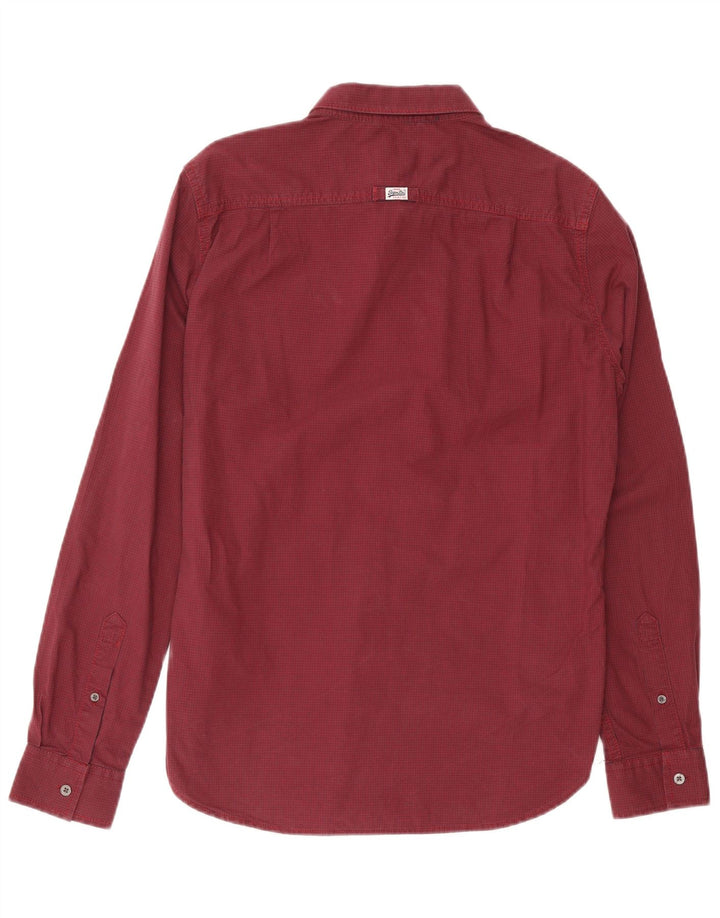 Superdry muška košulja Srednje tamnocrveni gingham pamuk