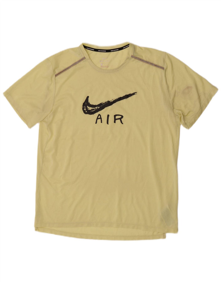 Nike Dri Fit Graphic T-Shirt Majica Veliki Žuti Poliester
