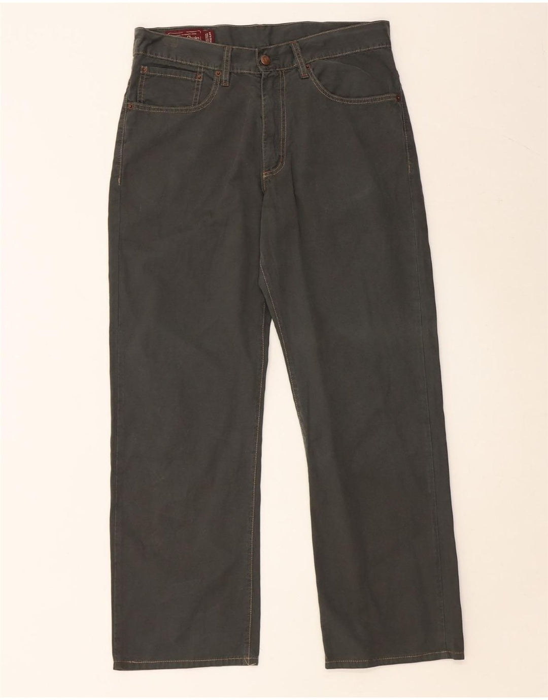 MARLBORO CLASSICS Muške ravne ležerne hlače W32 L28 Zeleni pamuk