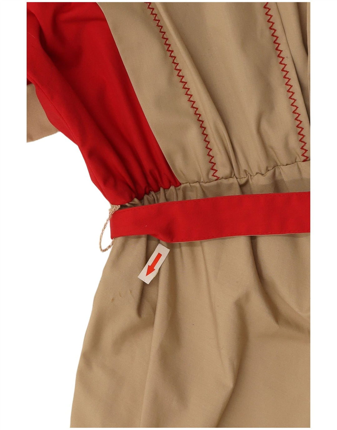 VINTAGE ženska maksi haljina UK 16 Veliki bež blok boja