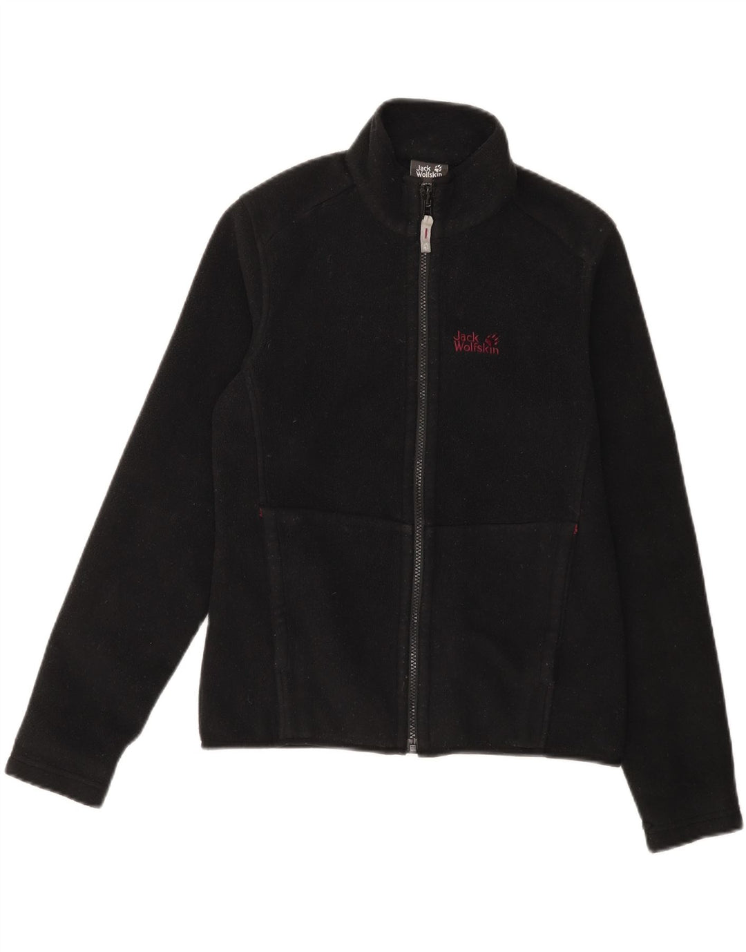 JACK WOLFSKIN Womens Fleece Jacket UK 10 Small Black Polyester Vintage Jack Wolfskin and Second-Hand Jack Wolfskin from Messina Hembry 